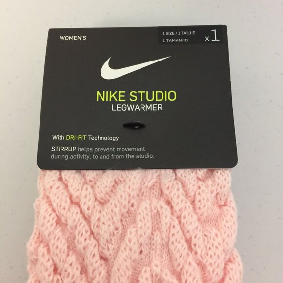 Nike Studio Women's Pink Leg Warmers with Stirrups OSFM - Picture 2 of 5